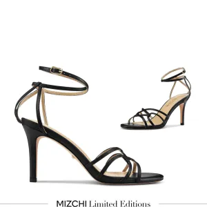 *ASTOR - black leather strappy sandal