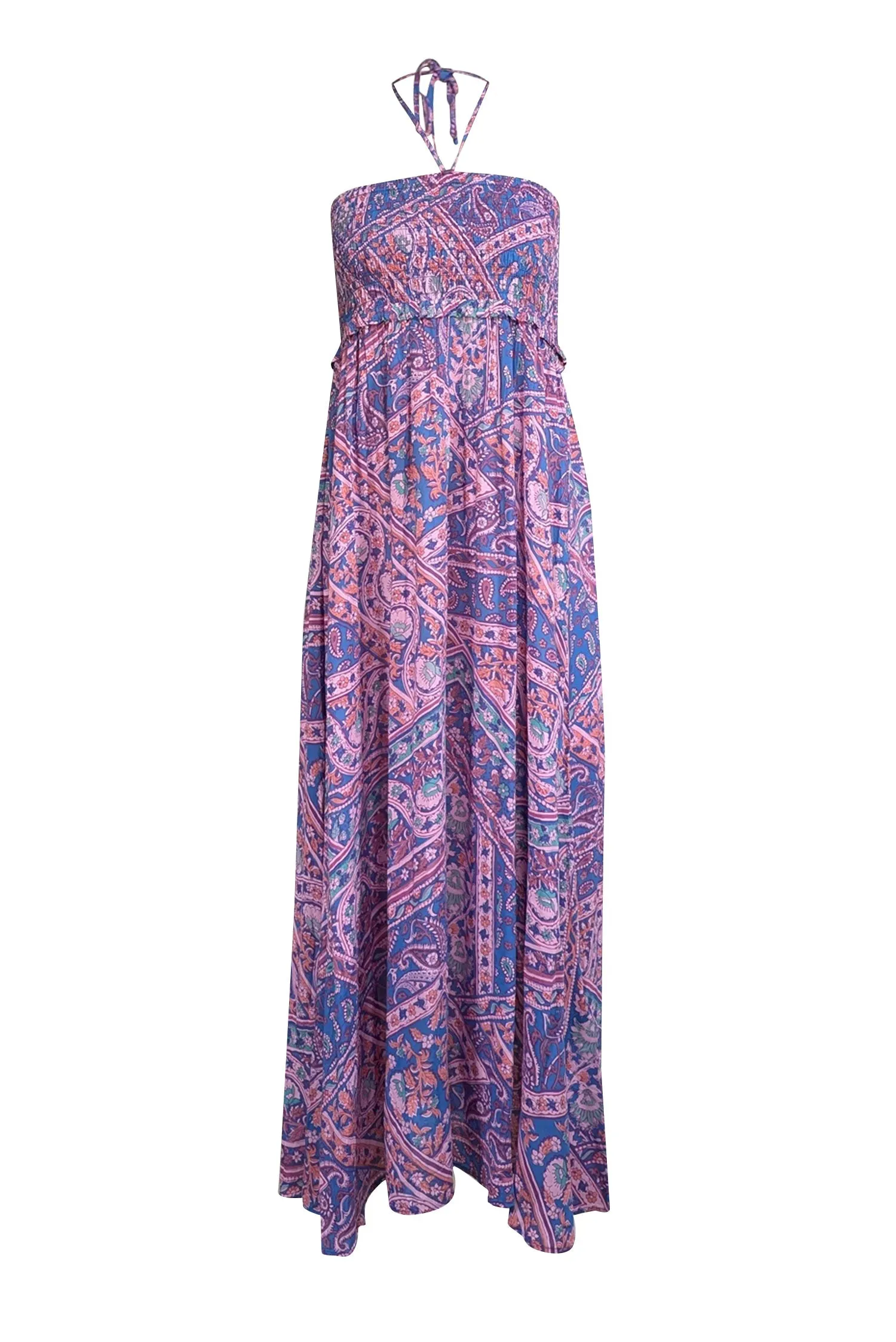 Ba&sh - Pink & Blue "Friska" Halter Dress Sz S