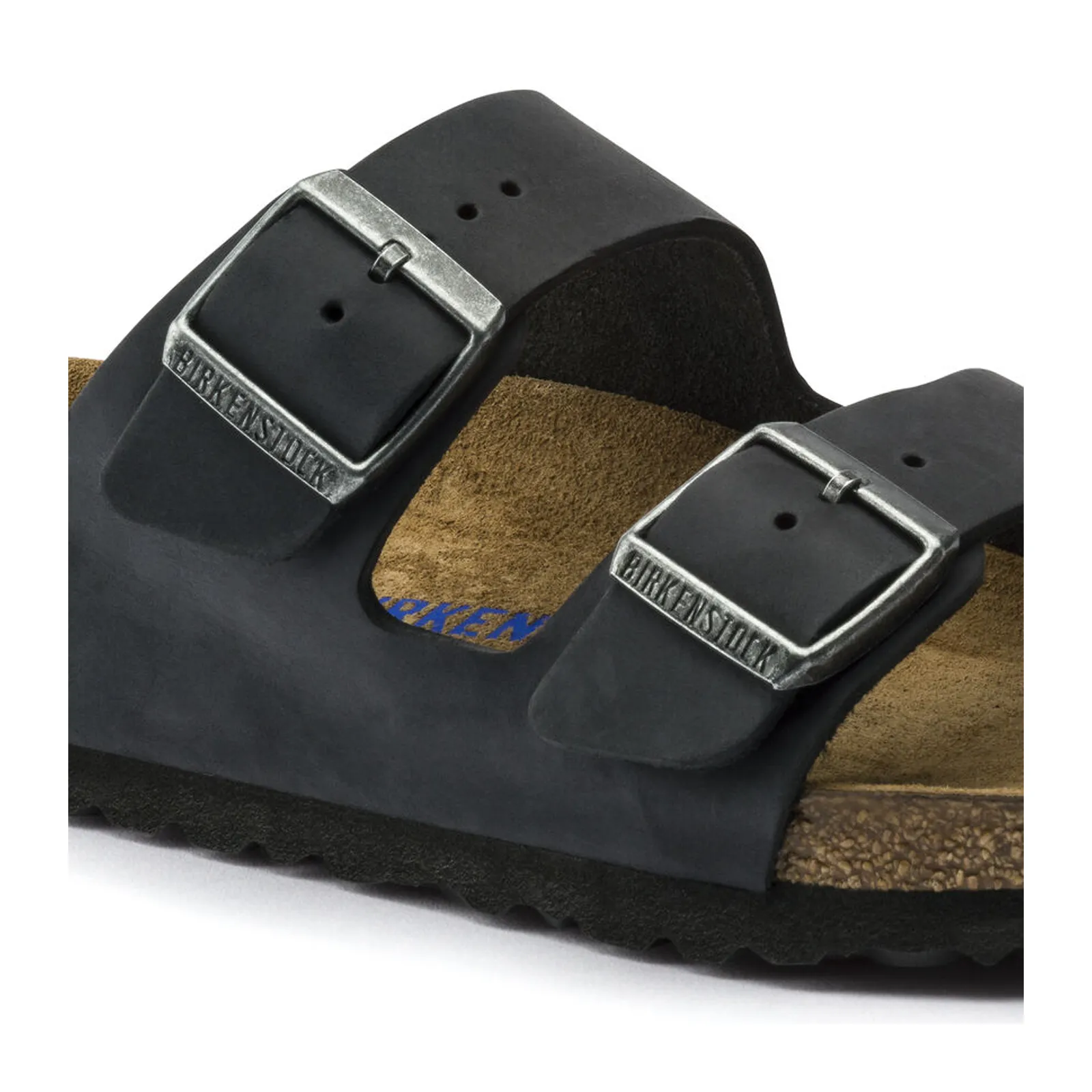 Birkenstock Arizona Soft Footbed Narrow Slide Sandal (Unisex) - Black Oiled Leather