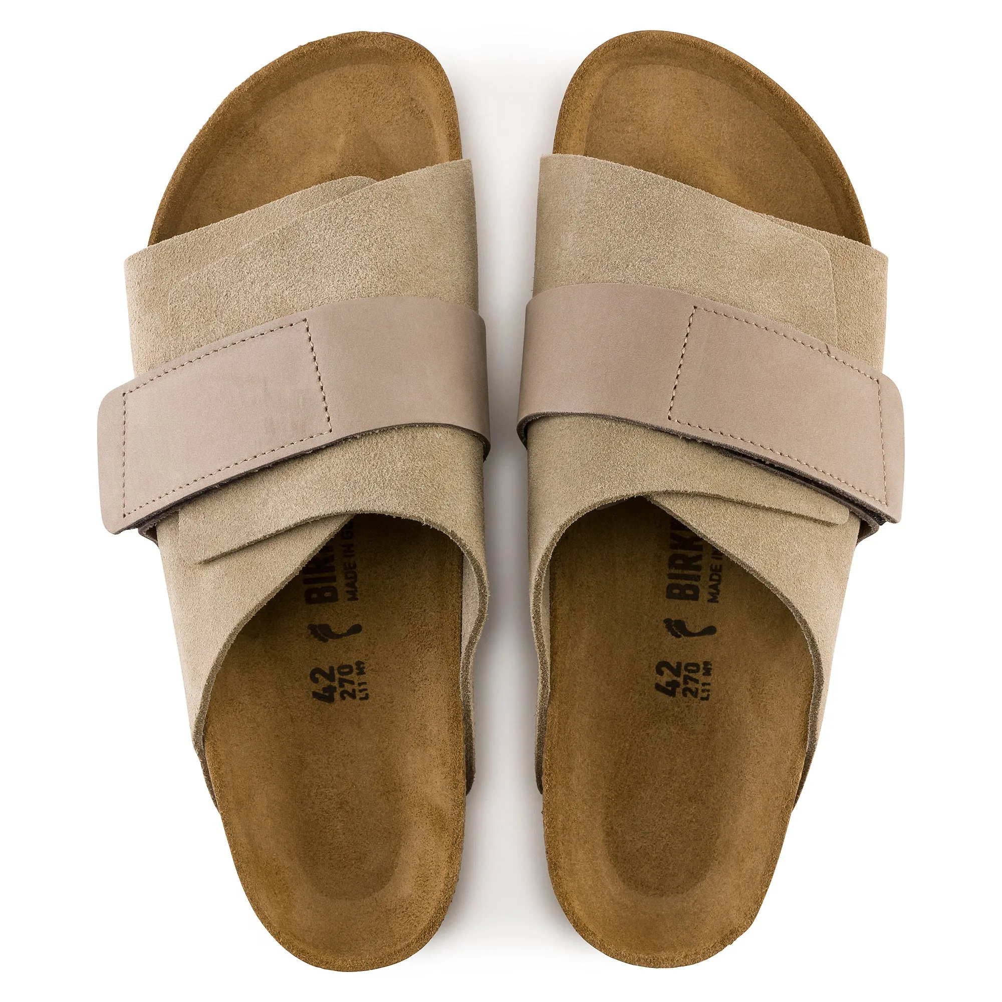 Birkenstock Kyoto Nubuck/Suede Leather Color: Taupe