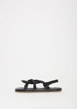 Cable Sandals — Black