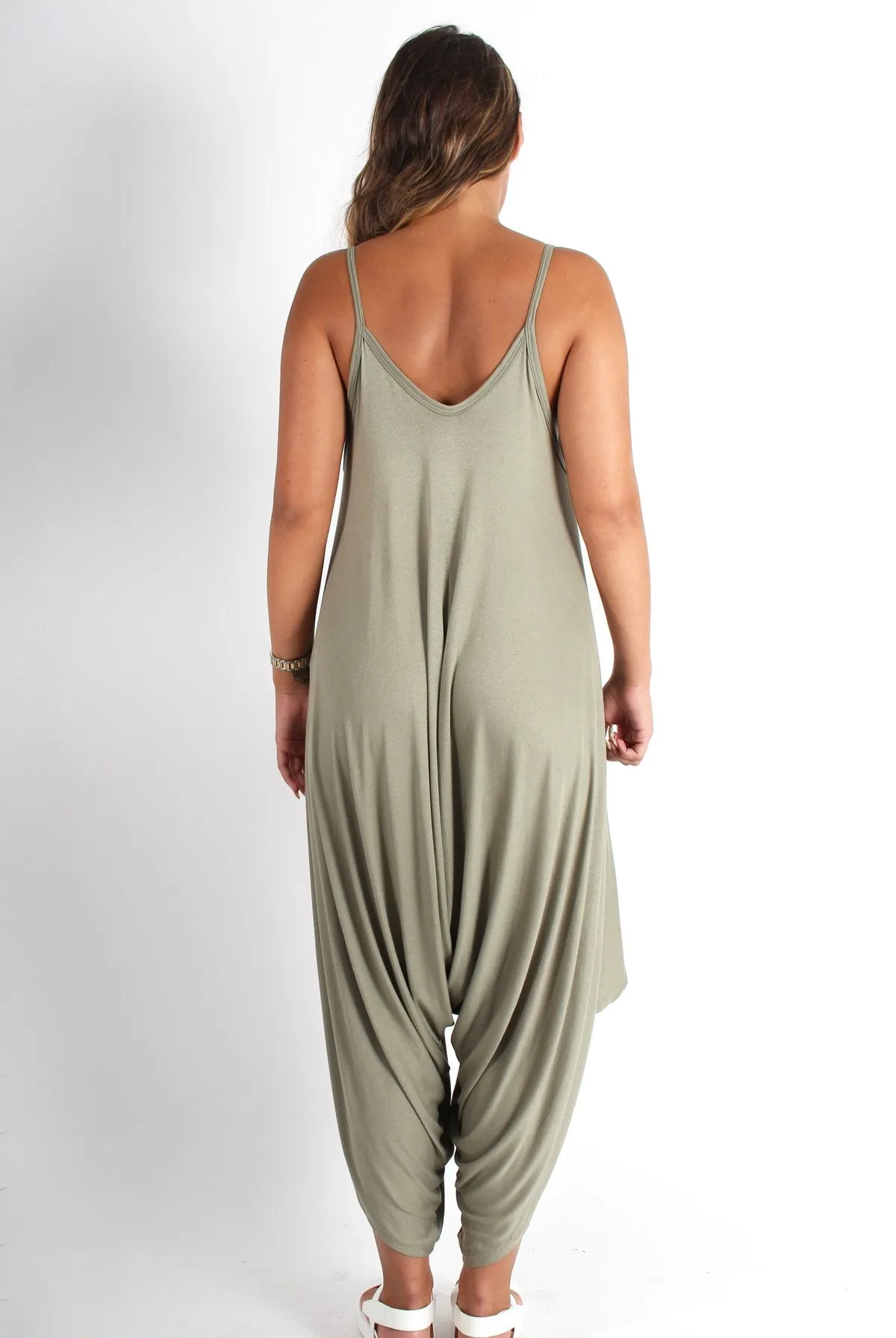 Chloe Khaki Oversized Slouch Jumpsuit