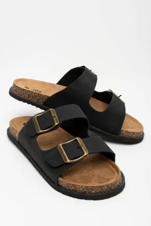 Double Strap Sandal Black