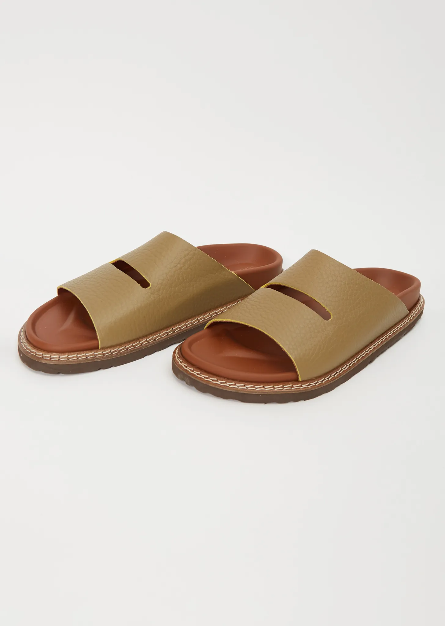 Fabia Leather Slip On — Lentil