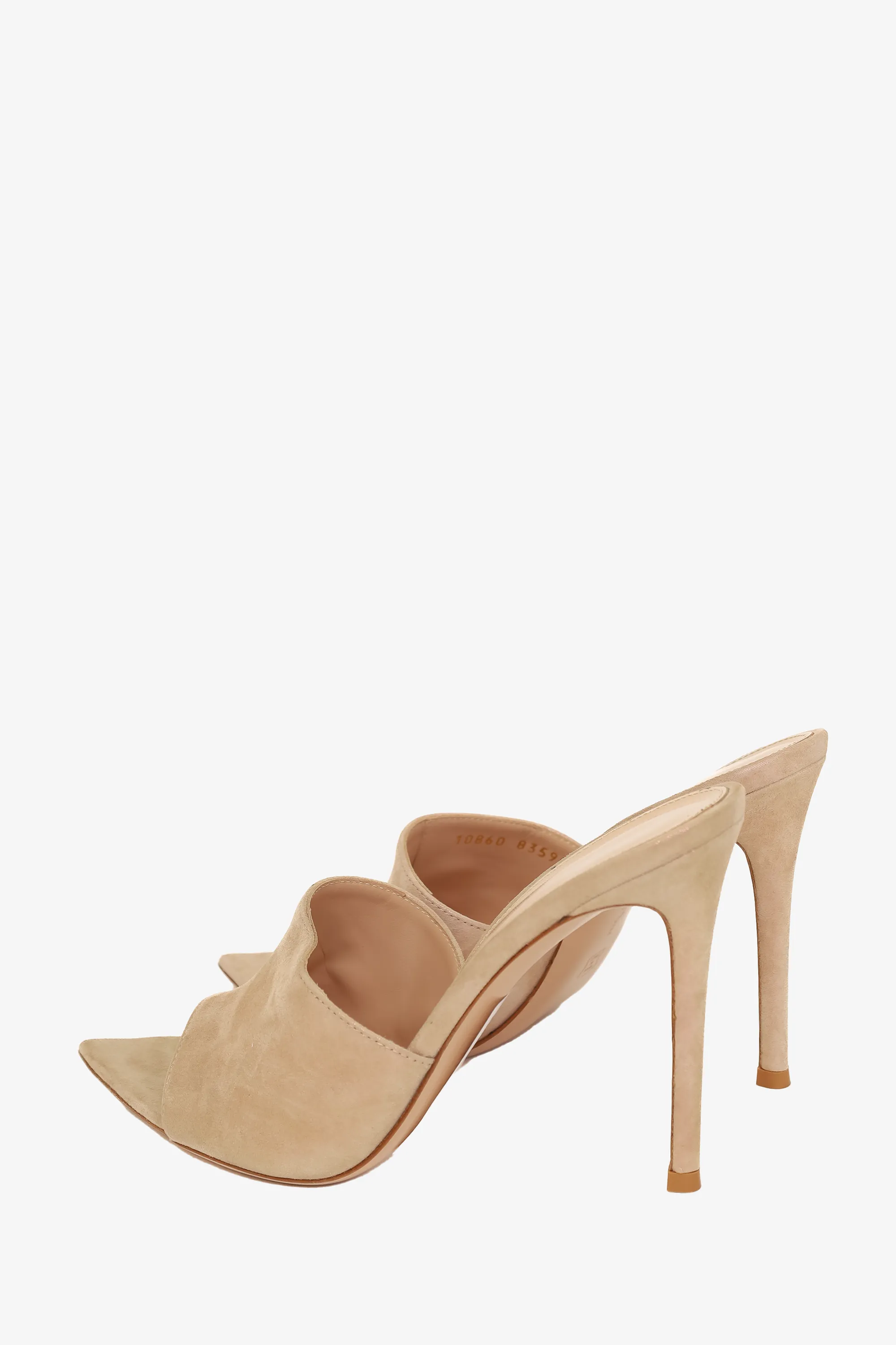 Gianvito Rossi Nude Suede Alise 85 Sandals Size 38.5