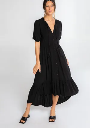 Hannah Button Front Midi Dress