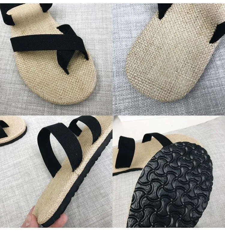 Japanese Style Linen Sandals