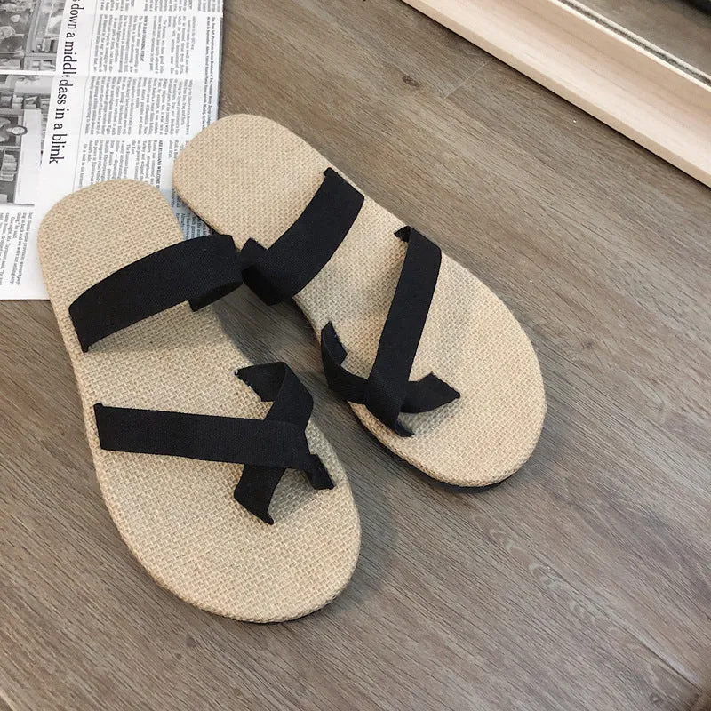 Japanese Style Linen Sandals