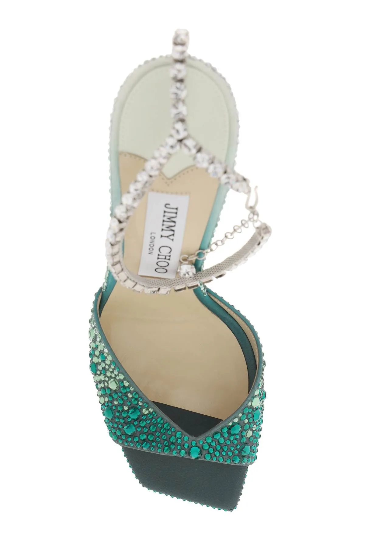 Jimmy Choo Saeda 100 Sandals With DegradÃ© Crystals