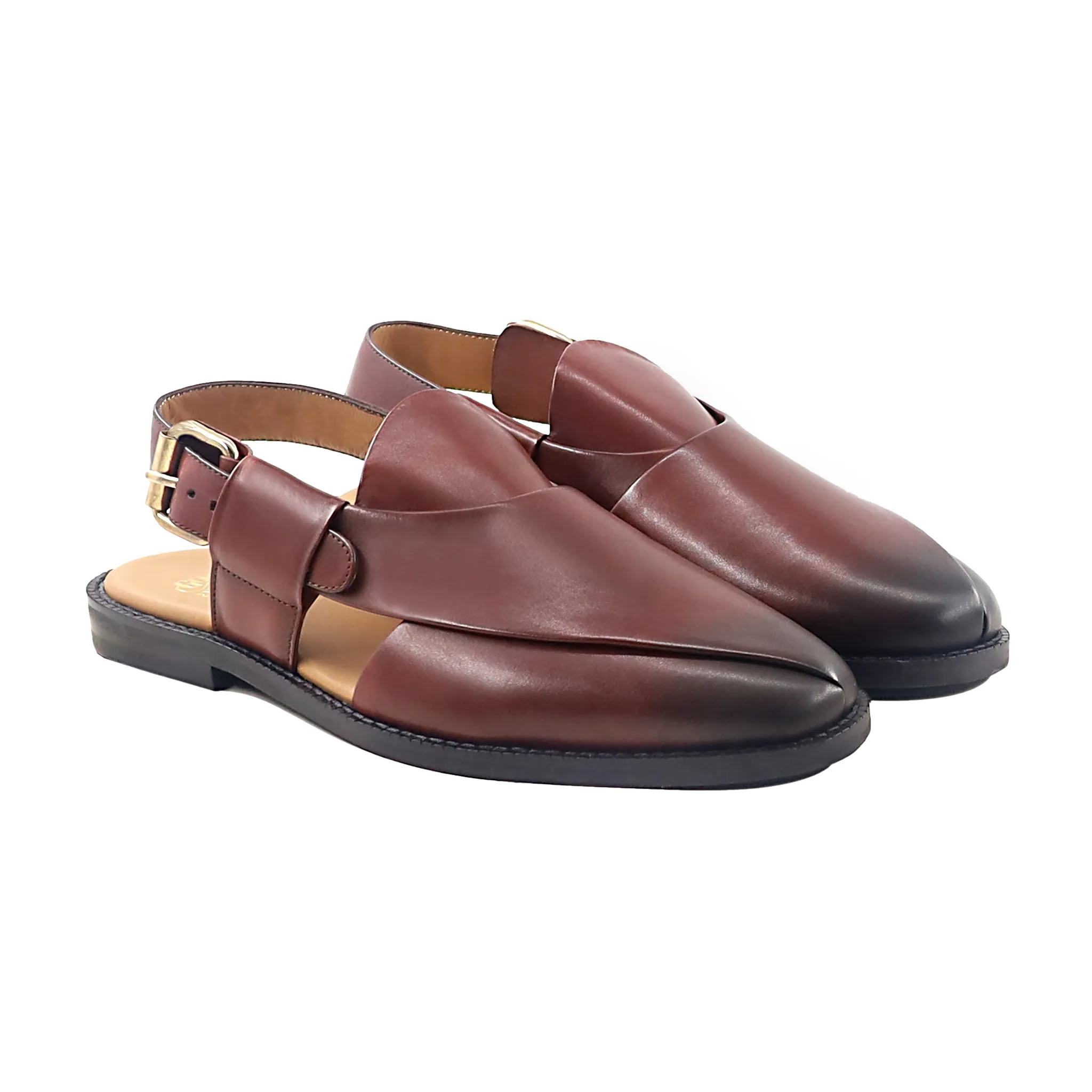 Jonas - Men's Burnished Oxblood Calf Leather Sandal