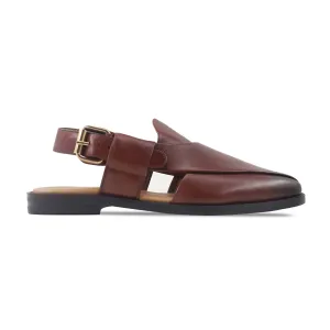 Jonas - Men's Burnished Oxblood Calf Leather Sandal