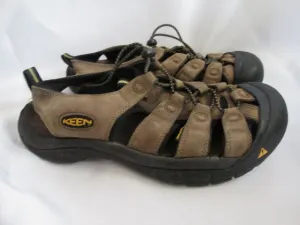 Mens KEEN LEATHER Strap SHOES Sandals BROWN 9.5 Fisherman Camping Trek