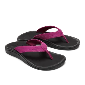 Olukai Ohana Orchid Flower Black Women's