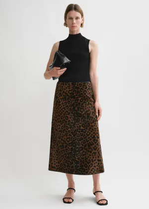 Pony hair skirt leopard