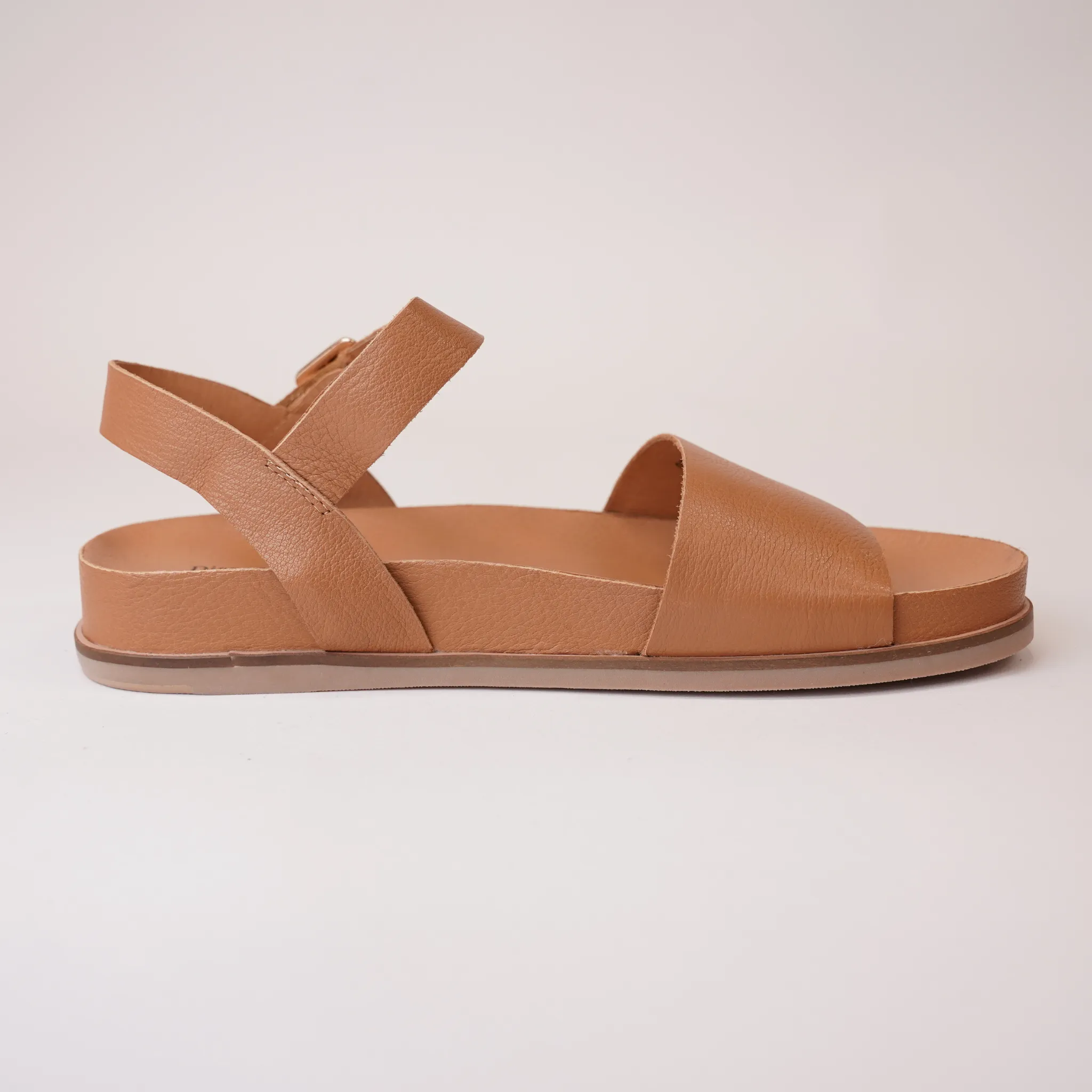 Qitso Dark Tan Leather Sandals