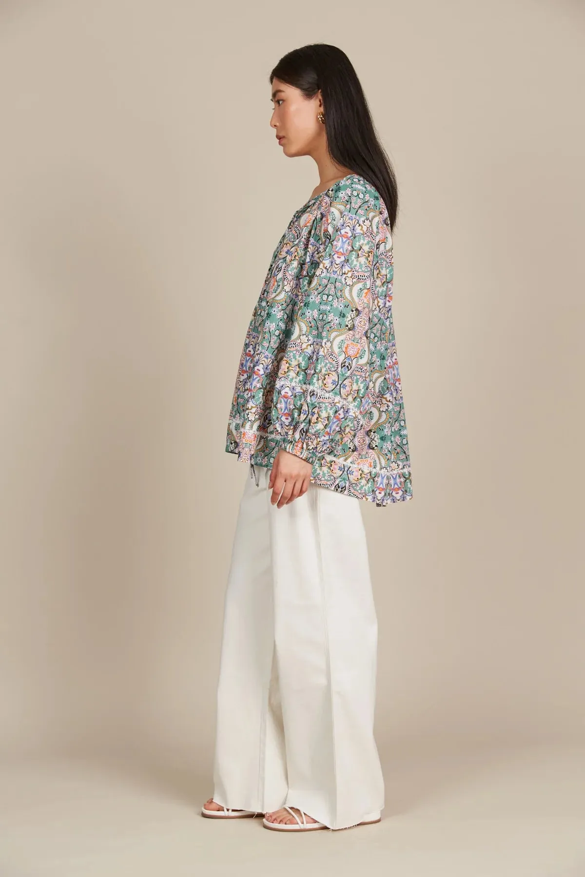 REMI BLOUSE- LOTUS FLEURON