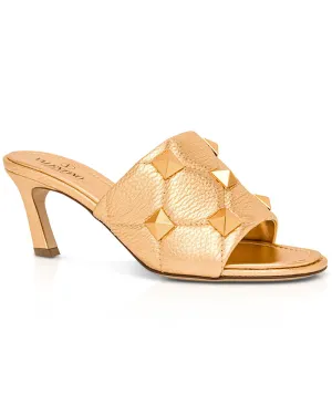 Roman Stud Slide Sandal in Antique Brass