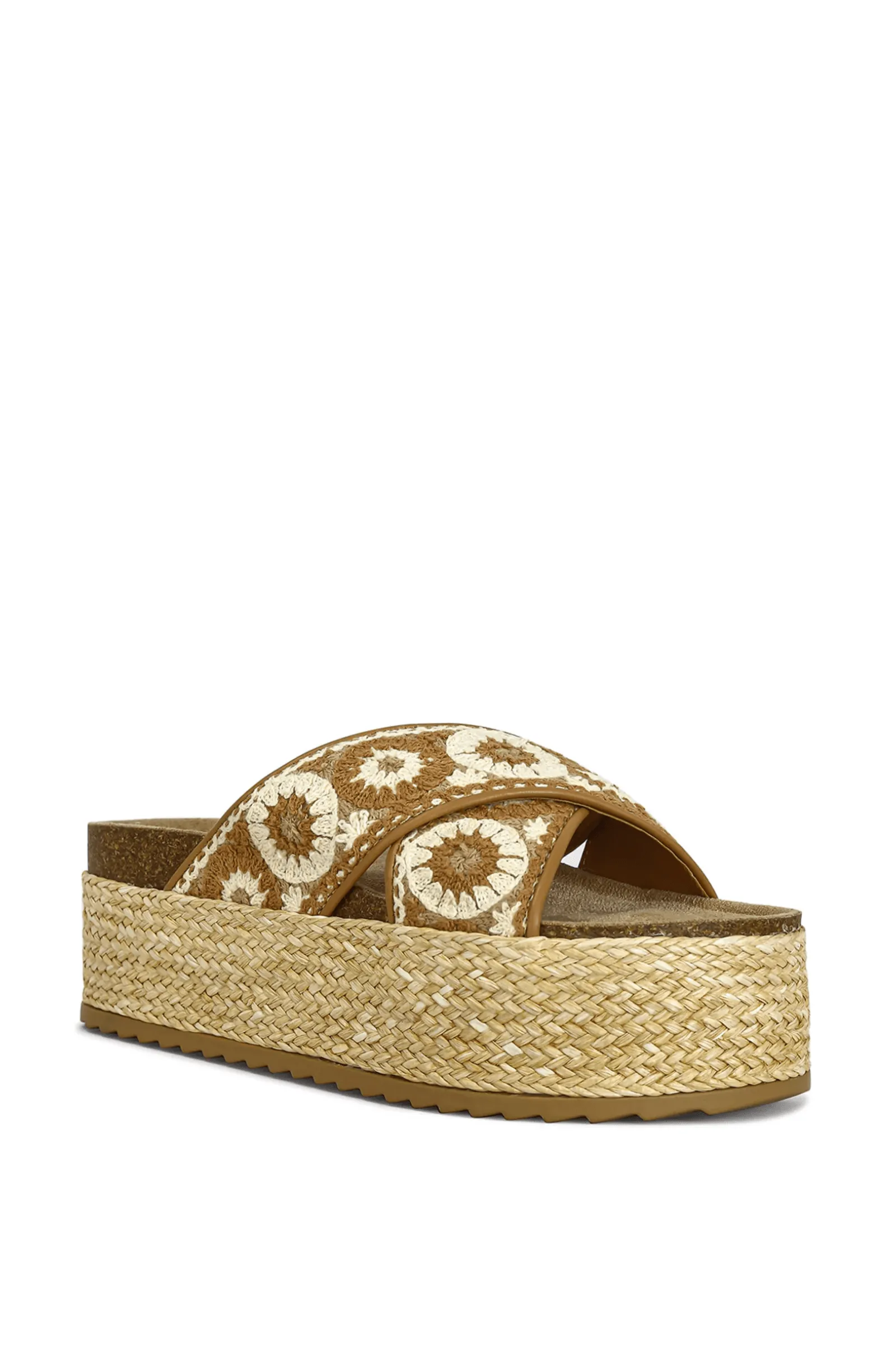 SACO-BROWN FLATFORM SANDAL