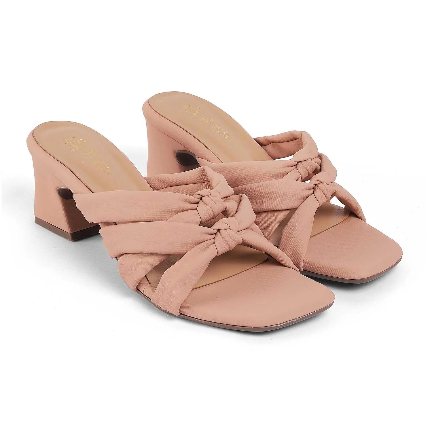 Tresmode Sofstrip Pink Women's Casual Block Heel Sandals