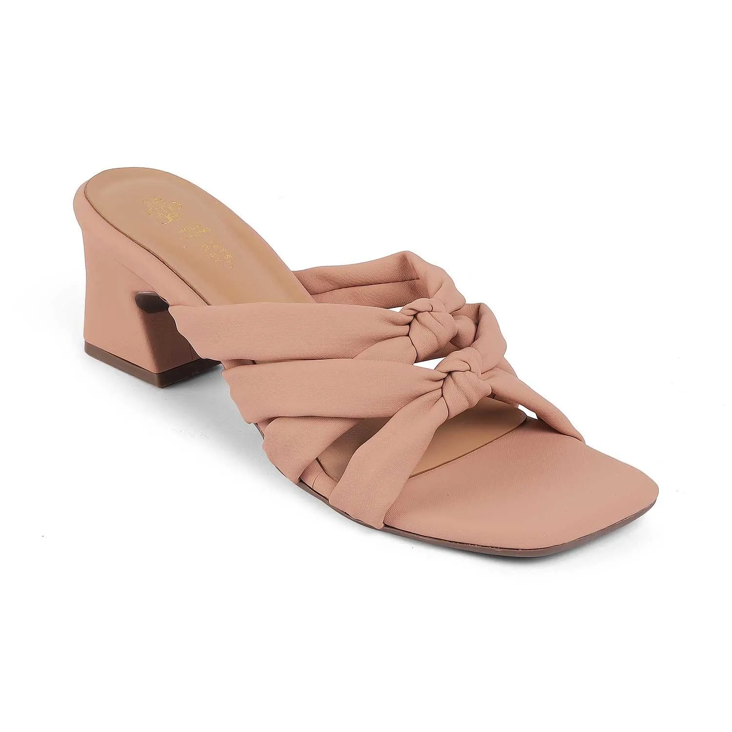 Tresmode Sofstrip Pink Women's Casual Block Heel Sandals