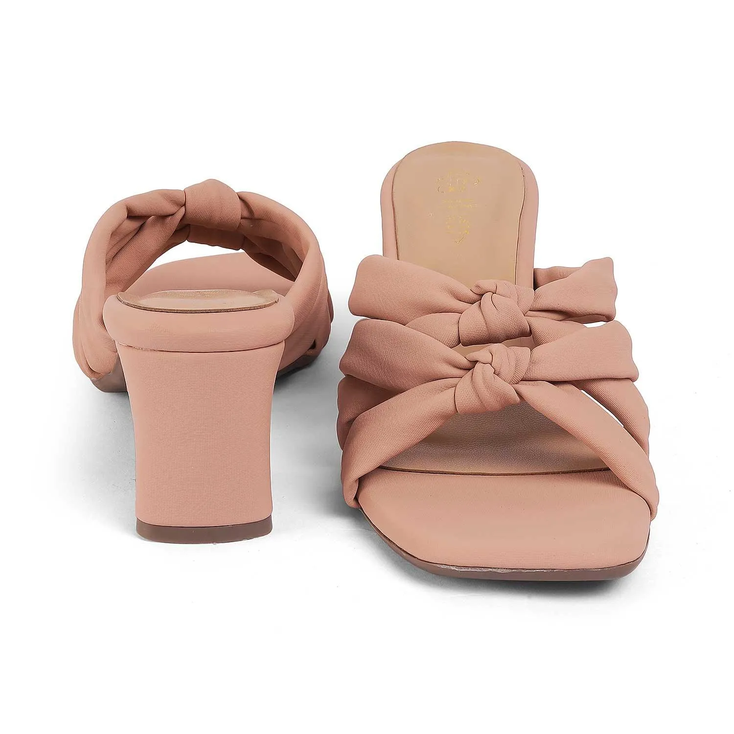 Tresmode Sofstrip Pink Women's Casual Block Heel Sandals