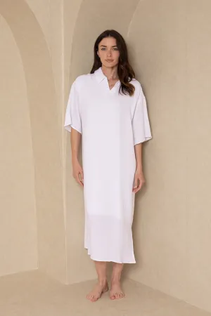 White Gauze Maxi Dress