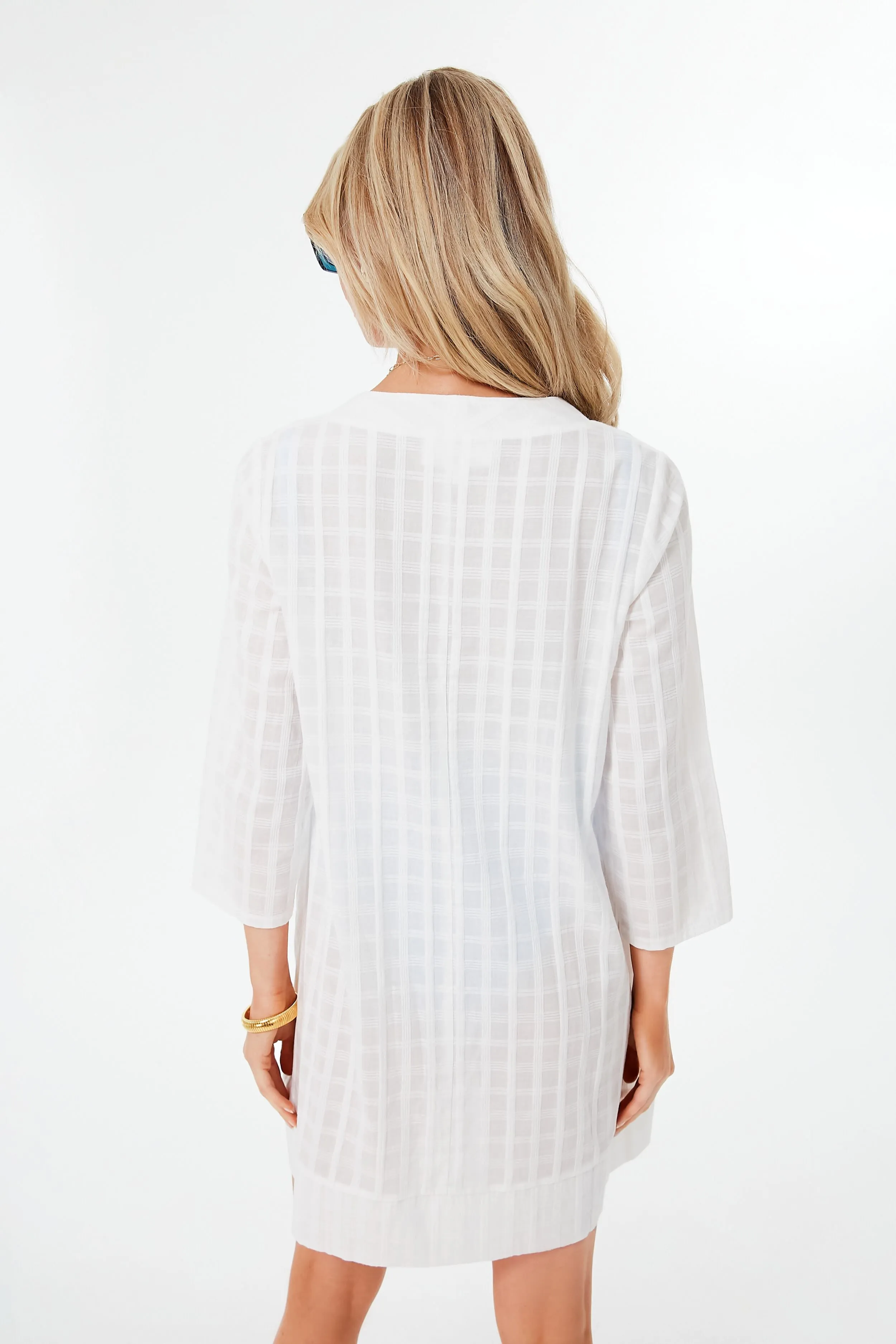 White Mini Carolina Caftan